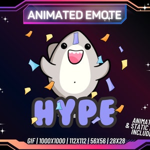Animated Twitch Emote, Shark Emote, Dancing Shark Emote, Twitch Emote | Streamer | Transparent Emotes | Streaming Emote | Instant Download