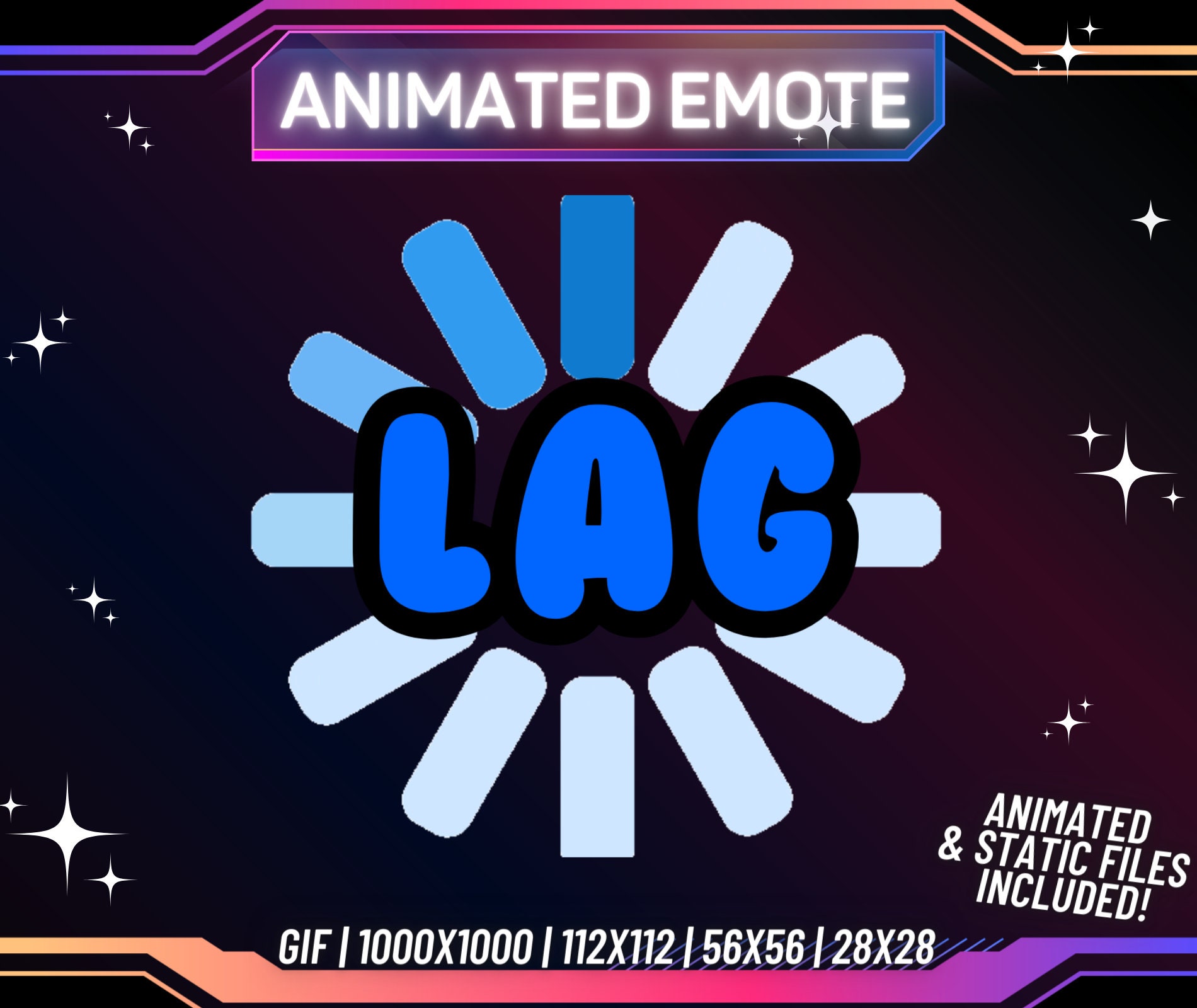 ANIMIERTES Twitch-Emote, Lag-Emote, Duck-Emote, Twitch-Emote, lustiges Emote, Discord-Emote, Kick-Emote, Youtube-Emote, Loading Twitch-Emote