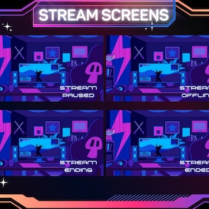 10 x Purple Cozy Stream Screens | Starting Soon | Be Right Back | Stream Offline | Streamer Screens | Twitch Stream Screens