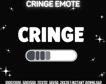 Cringe Emote | Static Streamer Emote (Instant PNG Download)