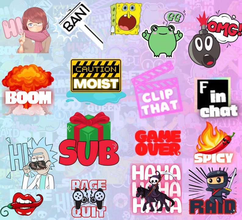 150+ Twitch Emotes Megapack | Twitch Discord For Streamers | Instant Download image 5