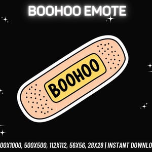 Boohoo Emote | Twitch Emote | Kick Emote | Discord Emote | Youtube Emote | Static Emote | Streamer Emote | Instant PNG Download