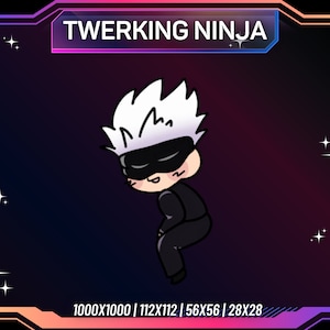 Animated Twitch Emote, Twerking Emote, Ninja Emote, Funny Twitch Emote | PNG | Transparent Background | Streaming Emote | Instant Download