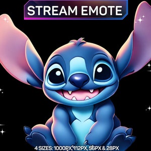 1 Twitch Emote, Stitch Emote, Happy Stitch Emote, Cute Stitch Emote, Discord Emote, Kick Emote, Für Streamer, Instant Download