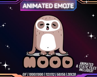Animated Sloth Mood Twitch Emote (Instant Download)