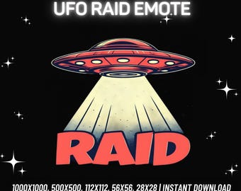 UFO Raid Emote | Twitch/Kick/Discord/Youtube (Instant PNG Download)