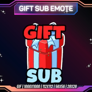 Animated Twitch Emote, Gift Sub, Sub Emote, Twitch Emote | PNG | Transparent Background | Streaming Emote | Instant Download | Ready To Use