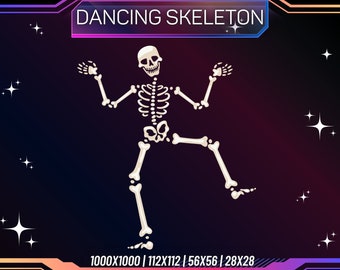 Dancing Skeleton Animated Twitch Emote (Instant Download)
