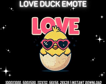 Love Duck Emote | Twitch, Discord, YouTube, Kick (Instant PNG Download)
