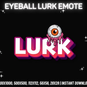 Eyeball Lurk Emote, Twitch Emote, Kick Emote, Discord Emote, Youtube Emote, Funny Twitch Emote , Streamer Emote, Instant PNG Download