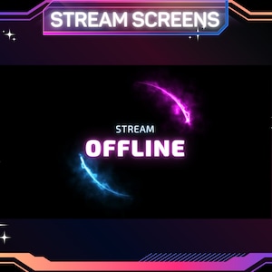 5 x ANIMATED Neon Stream Screens | Animated Starting Soon | Be Right Back | Stream Offline | Stream Screens | Twitch Overlays
