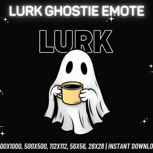 Emotka Lurk Ghostie | Emotka Twitch | Emotka Kick | Emotka Discord | Emotka Youtube | Emotka Statyczna | Emotka Streamera | Natychmiastowe pobranie PNG