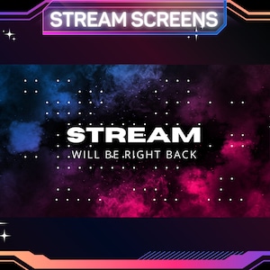 5 x ANIMATED Neon Stream Screens | Animated Starting Soon | Be Right Back | Stream Offline | Stream Screens | Twitch Overlays
