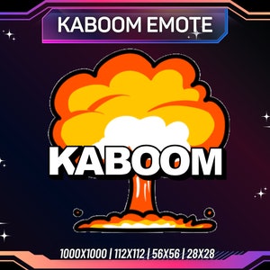 Animated Twitch Emote, Kaboom Emote, Twitch Emote | PNG | Transparent Background | Streaming Emote | Instant Download | Ready To Use