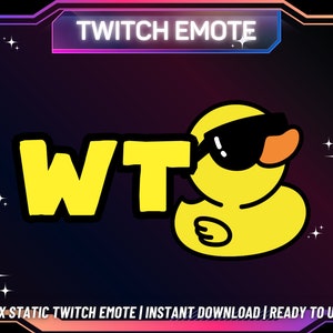 1 Twitch Emote | What The Duck Twitch Emote | Kick Emote | Funny Emote | Cute Twitch Emote | Instant Download | Ready To Use | For Streamers