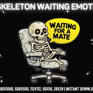 Skeleton Emote | Twitch Emote | Kick Emote | Discord Emote | Youtube Emote | Funny Twitch Emote | Streamer Emote | Instant PNG Download