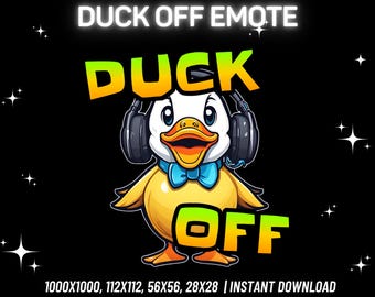 Duck Off-emote, grappige Twitch/Discord/Kick-emote (directe download)