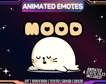 アニメーションムードシールTwitchエモート「眠そうなシール」（デジタルダウンロード）