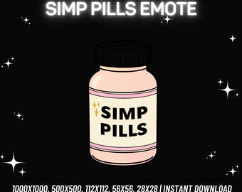 Simp Pills Emote | Funny Twitch/Discord Emote (Instant PNG Download)