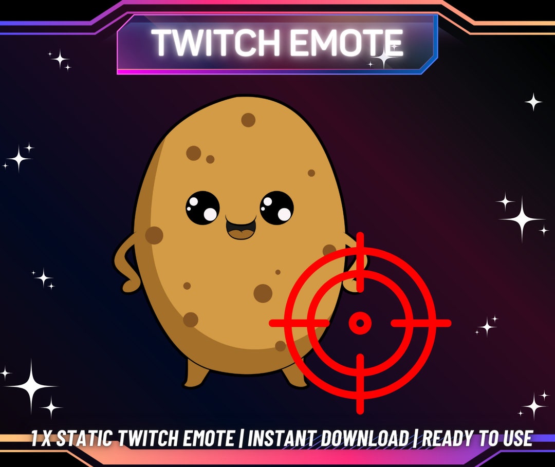 Potato Aim Twitch Emote | Funny Gamer Streamer (instant Download) - Etsy