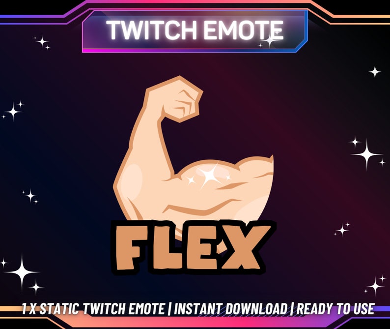 1 Twitch Emote Flex Twitch Emote Muscles Emote Funny - Etsy Canada