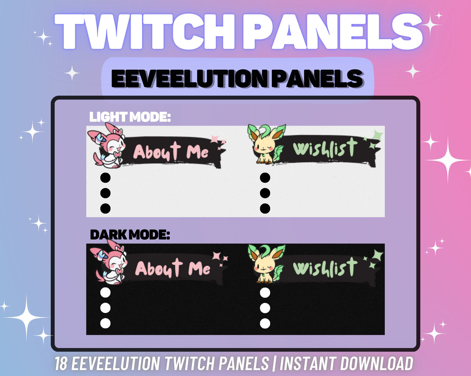 MEGAPACK Cute Eeveelutions Twitch | Kick | Youtube | Streaming Megapack ...