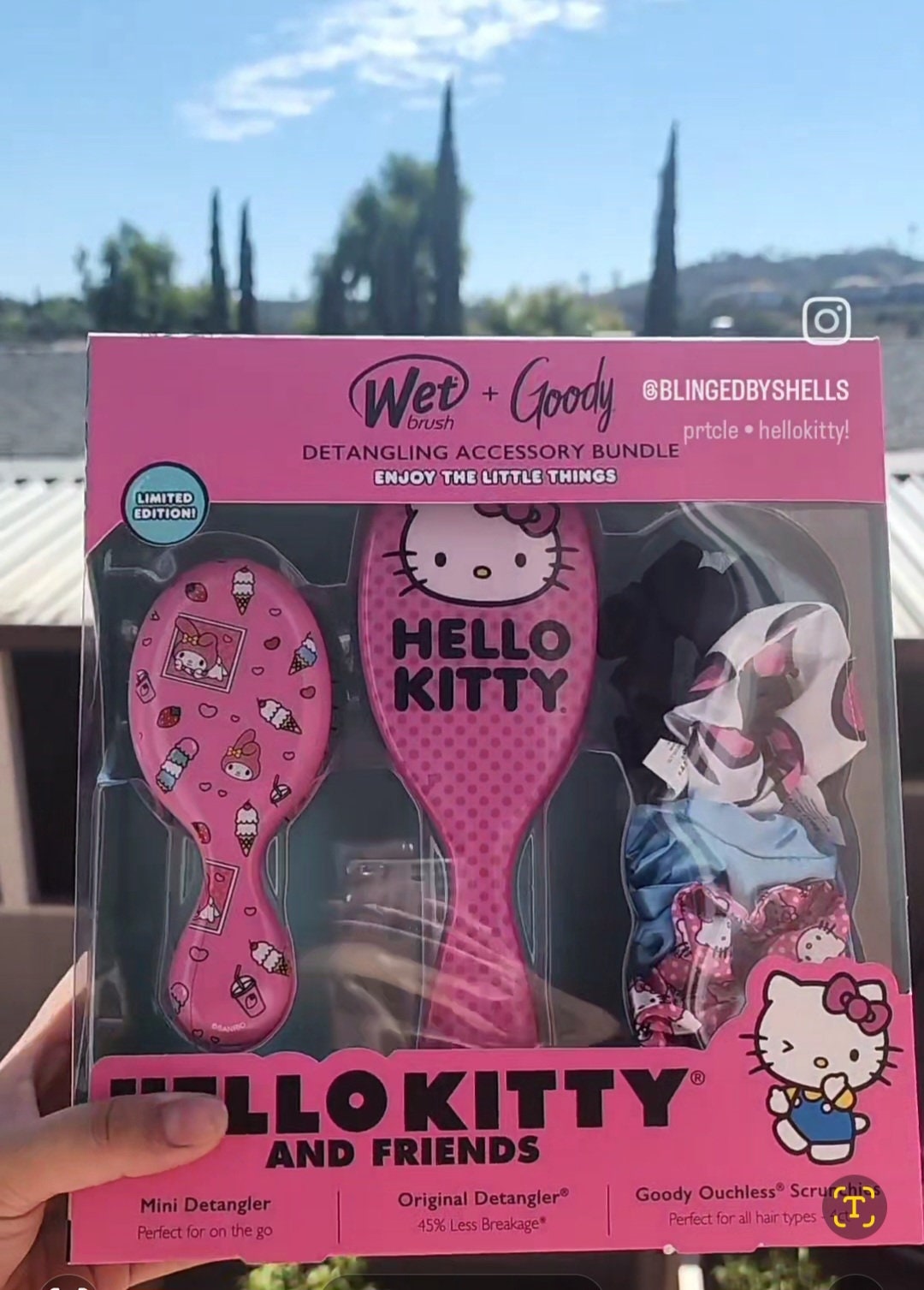 Limited Edition Hello Kitty Hair Brush Set With Scrunchies Etsy