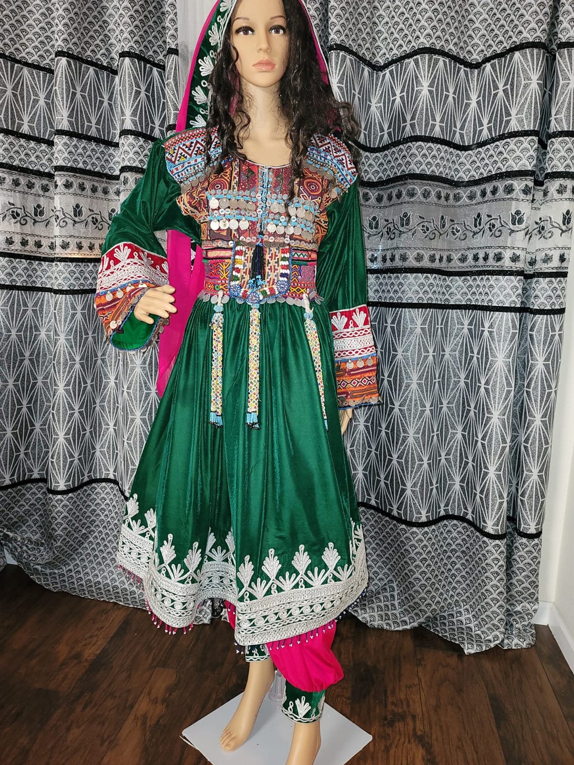 Vintage Afghan Kochi gande Afghani Women Dress Three Pieces Etsy