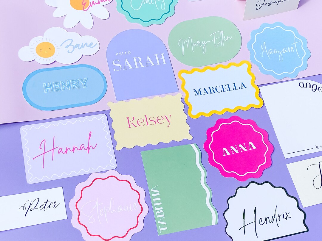 Name Place Cards Custom Name Place Cards Custom Design Place Etsy