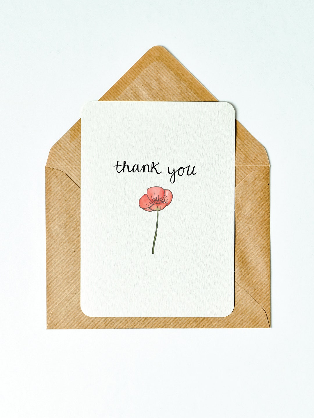 Printable Thank You Card, Digital Thank You Card Etsy
