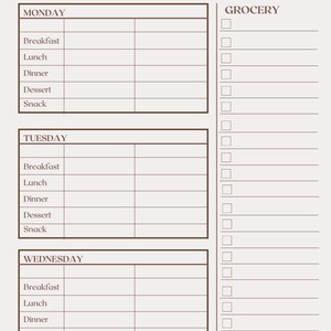Meal Planner Weekly Meal Planning Guide for 2 people Digital Download PDF with Grocery List and Prep List