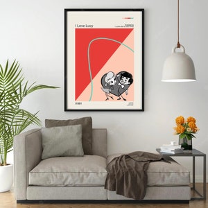 I Love Lucy Modern Poster Lucy and Ricky Lucy and Desi Retro Inspired Television Legend Poster