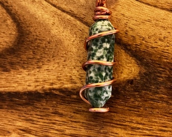 Wire wrapped Tree agate