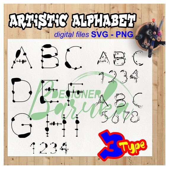 Font Art Letter Art Alphabet Art Font Design SVG PNG Etsy