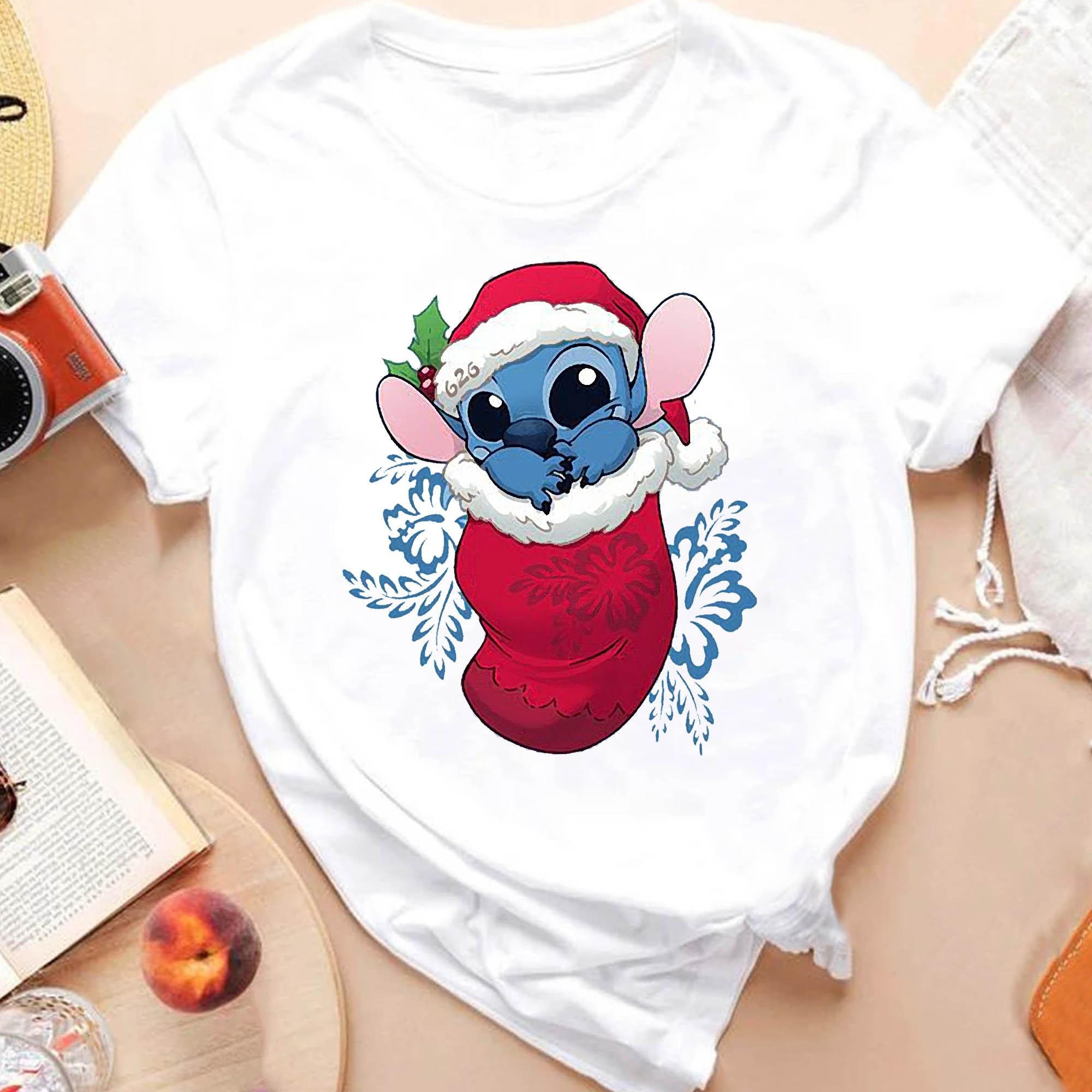 Stitch Cute Movie Characters Vintage TShirt, Lilo Stitch Funny Christmas T-Shirt