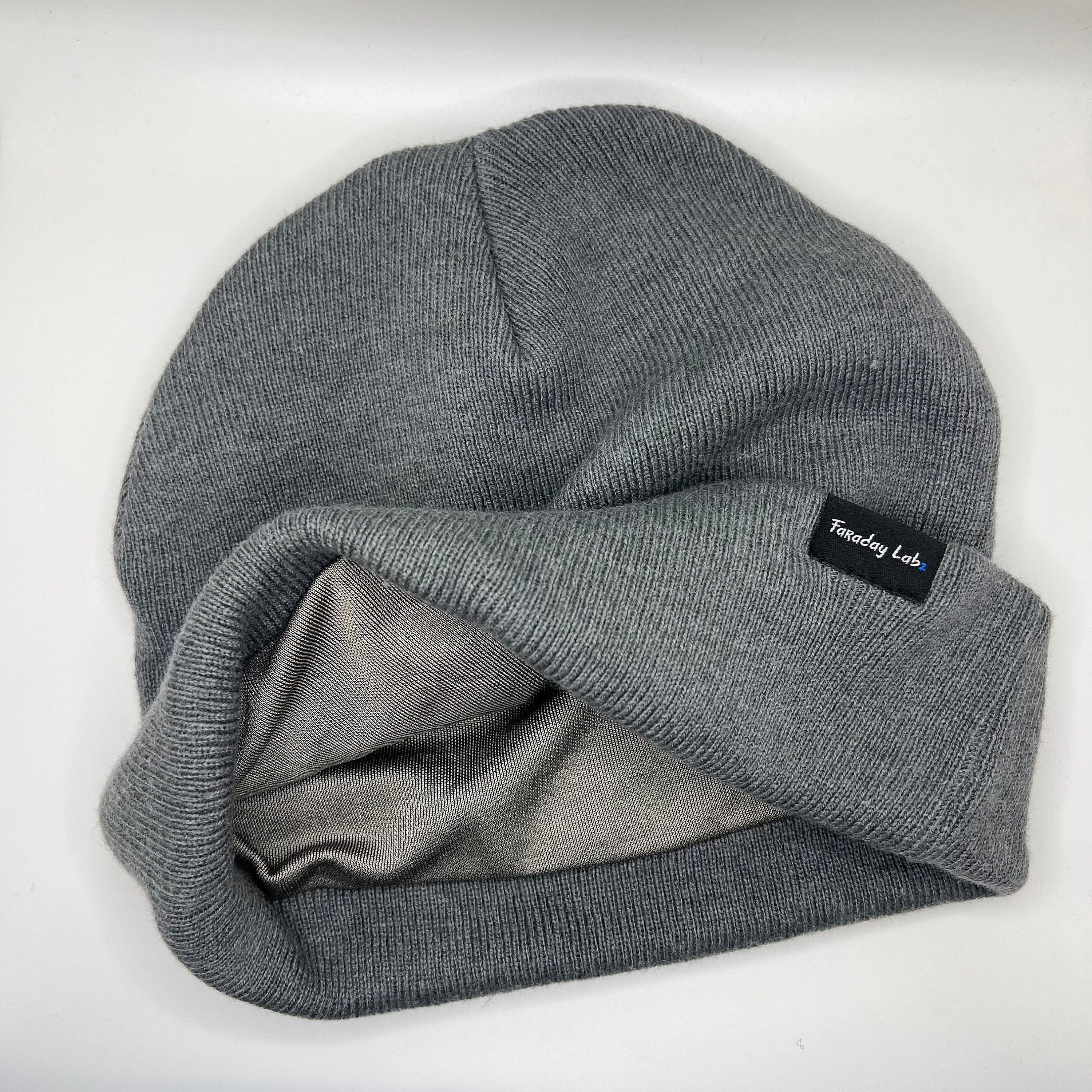 Shielding Silver Beanie Hat - EMF/RF/EMR Radiation Protection - Faraday