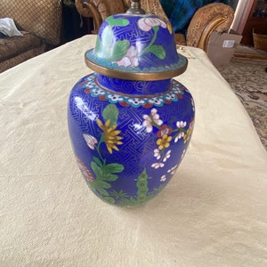 Antique Chinese cloisonne ginger jar