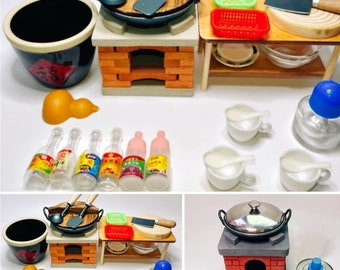 Echte miniatuurkeukenset Voor het koken in de minikeuken: begin met het koken van echt klein eten met deze miniatuurkookset voor kinderen.