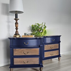 Navy Blue Dresser and Nightstand Set - Etsy
