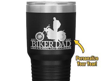 Biker Dad 30oz Personalized Tumbler | Valentine's Day Gift