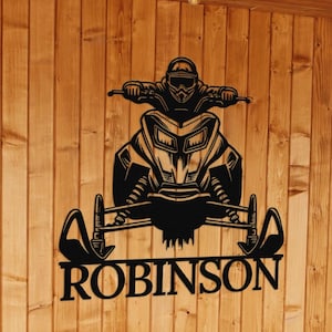 Epic Snowmobiler - Personalized Metal Wall Art | Snowmobile Sign | Valentine&#39;s Day Gift | Cabin Sign | Anniversary Gift