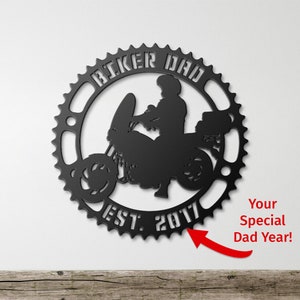 Touring Biker Dad - Personalized Metal Wall Art | Valentine&#39;s Day Gift | Father&#39;s Day | Birthday | Anniversary | Harley Rider Gift