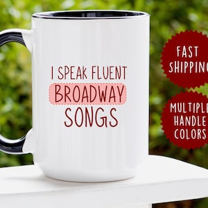 Broadway Mug, Broadway Gift, Theatre Mug, Theater Mug, Actor Mug, Musical Theater Gift, Broadway Fan Gift, Broadway Fan Mug #d718