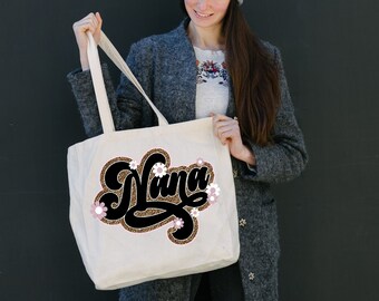Borsa Nana Tote: regalo floreale per la nonna