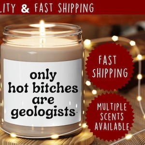 Geology Geologist Graduation Gifts, Funny Candle, Housewarming, Soy Wax, Scented, Decor
