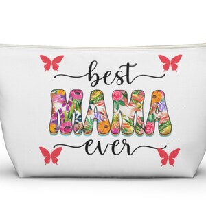 Best Mama Makeup Bag, Gifts For Mom, Cosmetic Bag For Purse, Mother&#39;s Day Gift, Zipper Pouch, Toiletry Bag For Women, Birthday Gift For M