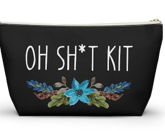 Blumige Oh Sh*t Kit Reißverschlusstasche