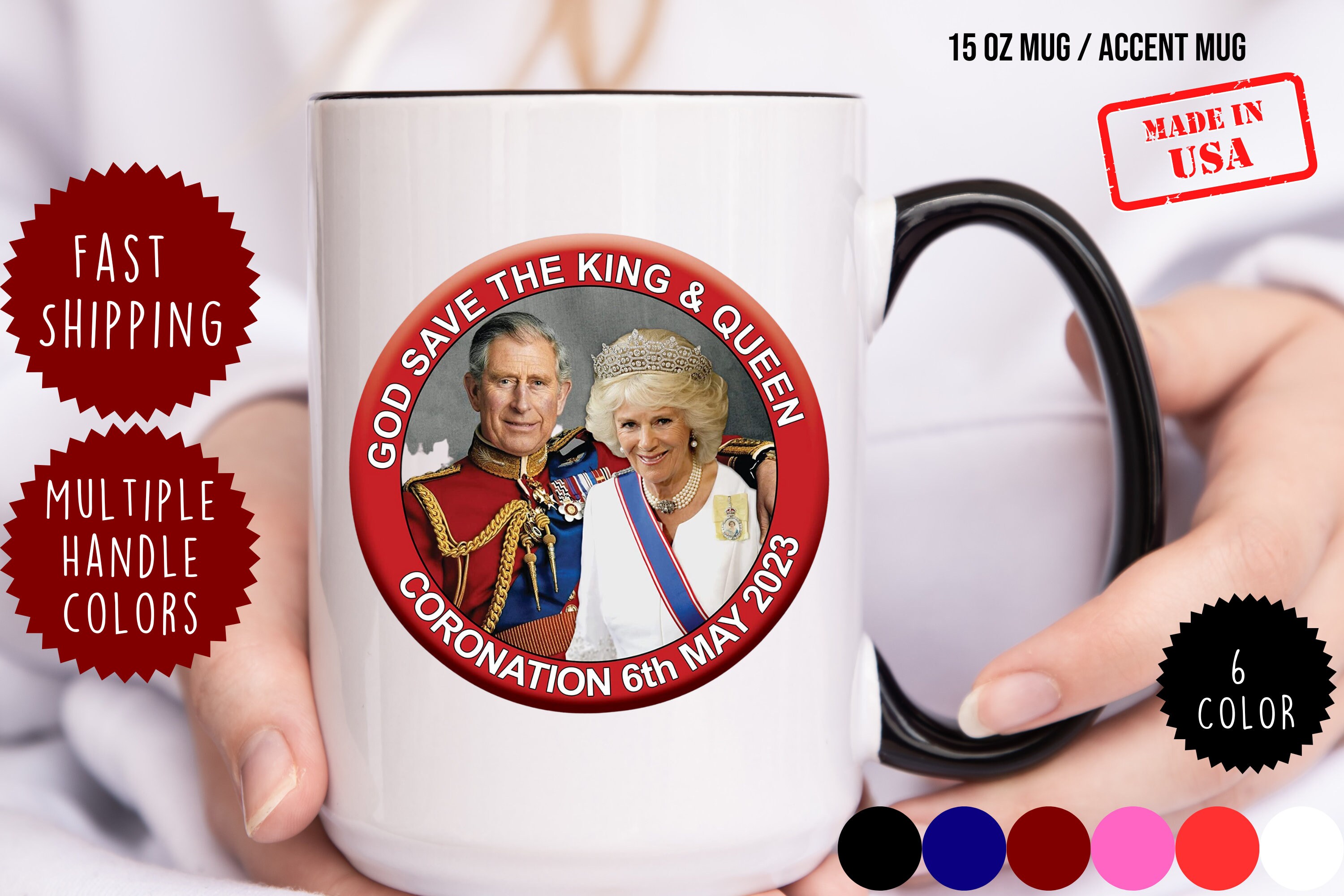 チャールズ3世戴冠式マグカップ：王室の記念品ギフト - Etsy 日本