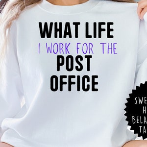 Para qué vida trabajo La camiseta de la oficina de correos, camisa de cartero divertido, regalo de cartero, camisa de cartero divertido, camisa de cartero