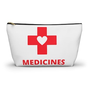 First Aid Kit, Zipper Pouch, First Aid Pouch, gift for her, Nurse, travel medicine bag, medicine bag, doctor gift, nurse gift, get well soon